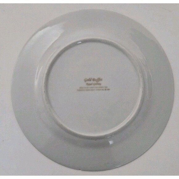 Royal Gallery Buffet‎ Blue Red Bow Faberge Egg 8.5” Salad Plate Gold Gilt Rim - Picture 4 of 5